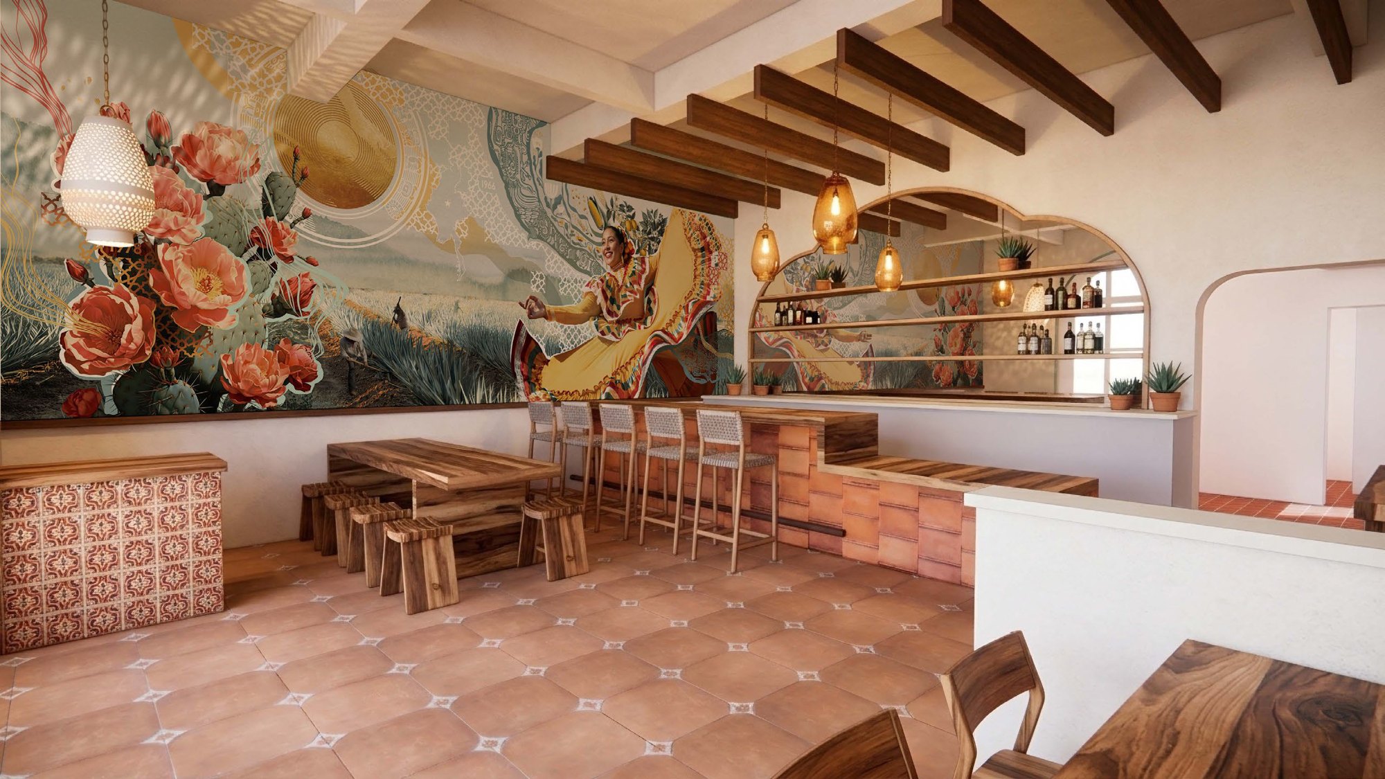 The Alisios kitchen and dining room